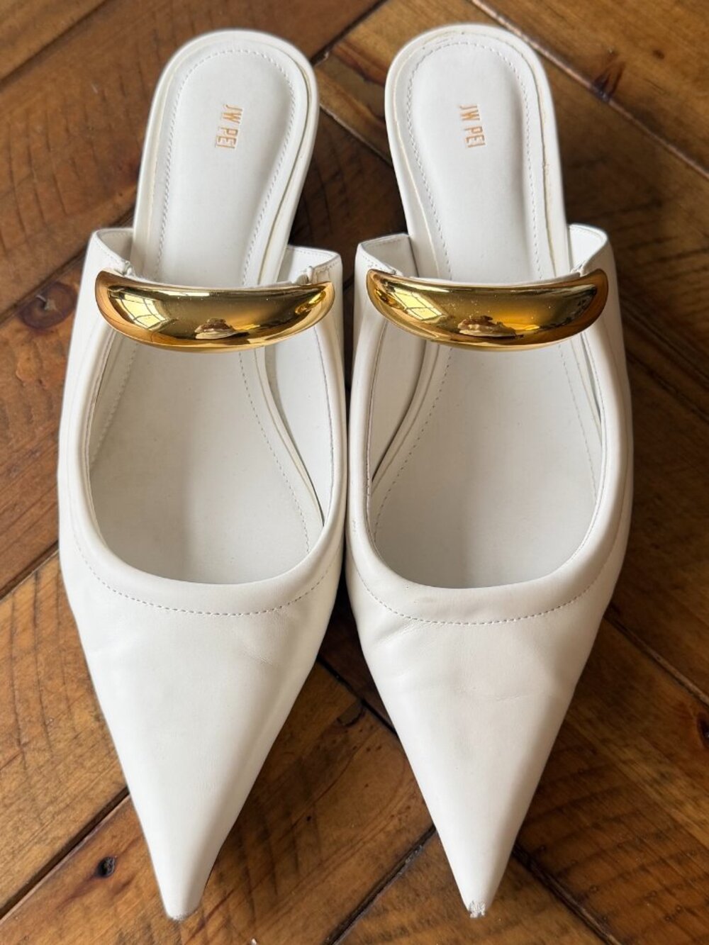 JW PEI HELENA PIERCED MULES IN WHITE SIZE 9 - Picture 3 of 11